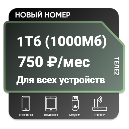 SIM-карта Теле2 750