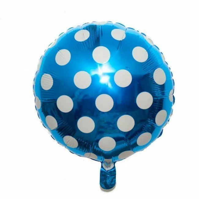 Шар круглый на выписку "Синие точки"