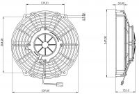 STR190 ОСЕВОЙ ВЕНТИЛЯТОР 9" ДЮЙМОВ 120 ВАТТ 12 ВОЛЬТ PULL / ТОЛКАЮЩИЙ