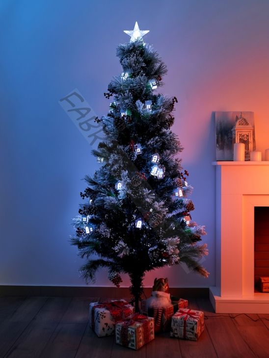 Ёлка светодиодная «Снежная» 210 см, диаметр нижнего яруса 90 см, 270 веток, 8 режимов, свечение белое