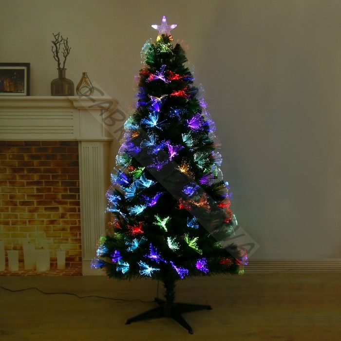 Ёлка светодиодная «Пучок радужный» 150 см, диаметр нижнего яруса 72 см, 170 ПВХ веток, мигание, свечение мульти