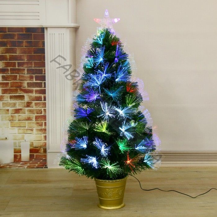 Ёлка светодиодная «Пучок радужный» 90 см, диаметр нижнего яруса 47 см, 80 ПВХ веток, мигание, свечение мульти