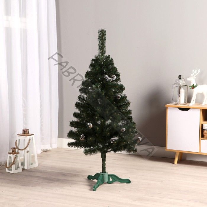 Искусственная ёлка с шишками «Таёжная элитная», 150 см, ПВХ ветки отгибаются