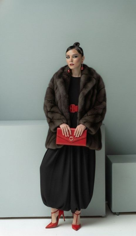 Автоледи из соболя, в авторской раскладке рукав