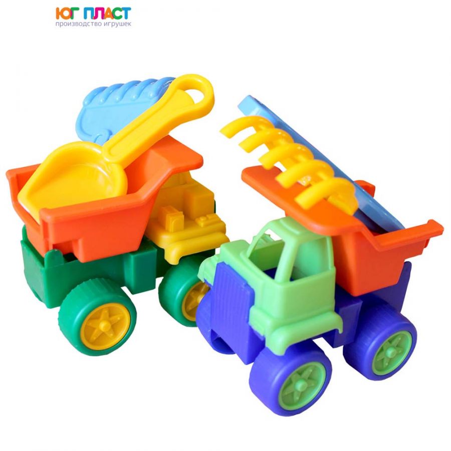 Машинка грузовик "Кузя" с лопаткой и граблями
