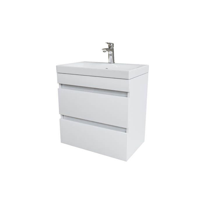 Тумба с умывальником подвесная с ящиками, белая, 60 см, Zodiac, IDDIS, ZOD6CB0i95K
