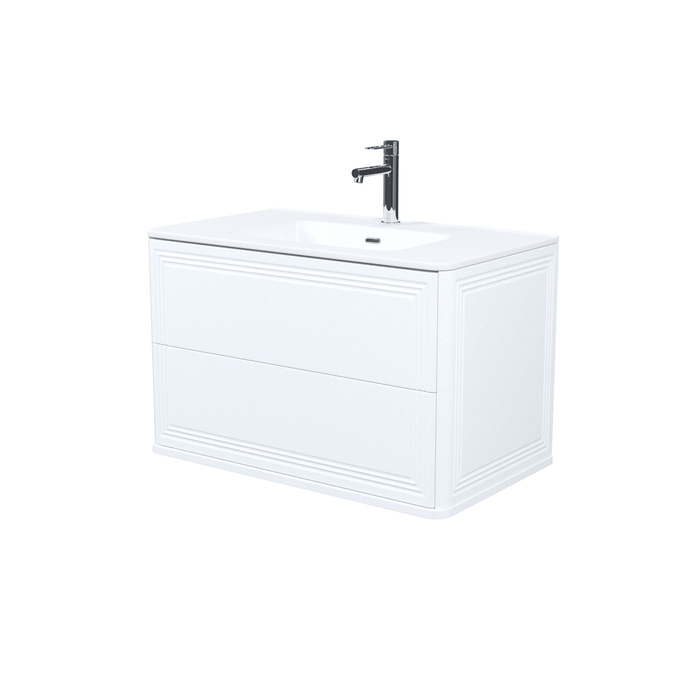 Тумба с умывальником, подвесная, 80 см, белый, Oxford Neo, IDDIS, OXN80W0i95K