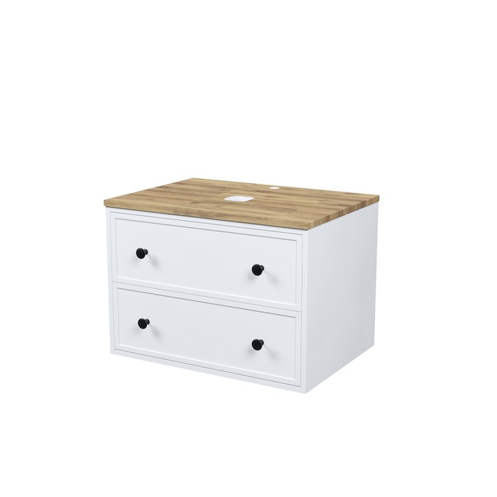 Тумба подвесная, со столешницей, 70 см, белый матовый, Torr, IDDIS, TOR70WBi95K