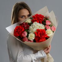 Авторский  букет с французской розой "Нина"