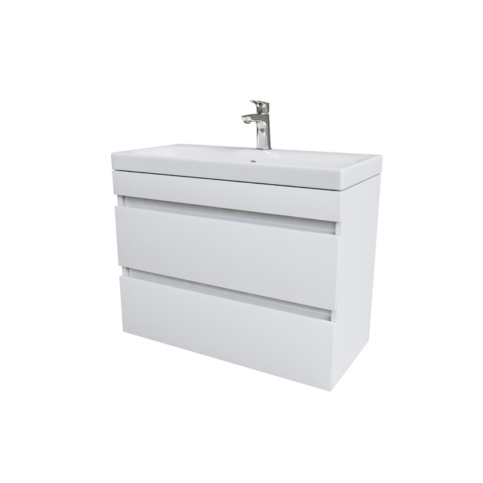 Тумба с умывальником подвесная с ящиками, белая, 80 см, Zodiac, IDDIS, ZOD8CB0i95K