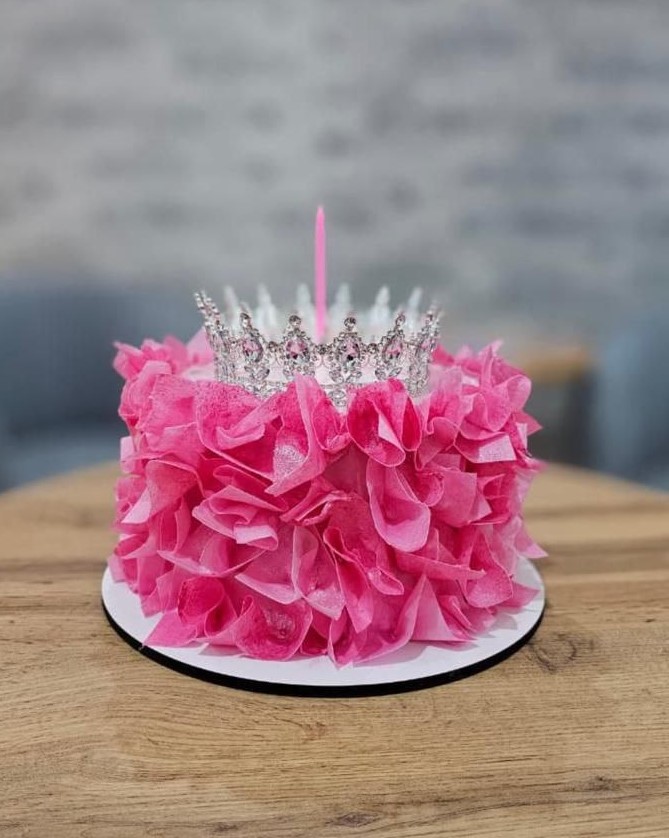 Торт "Корона" фуксия 2,5 кг