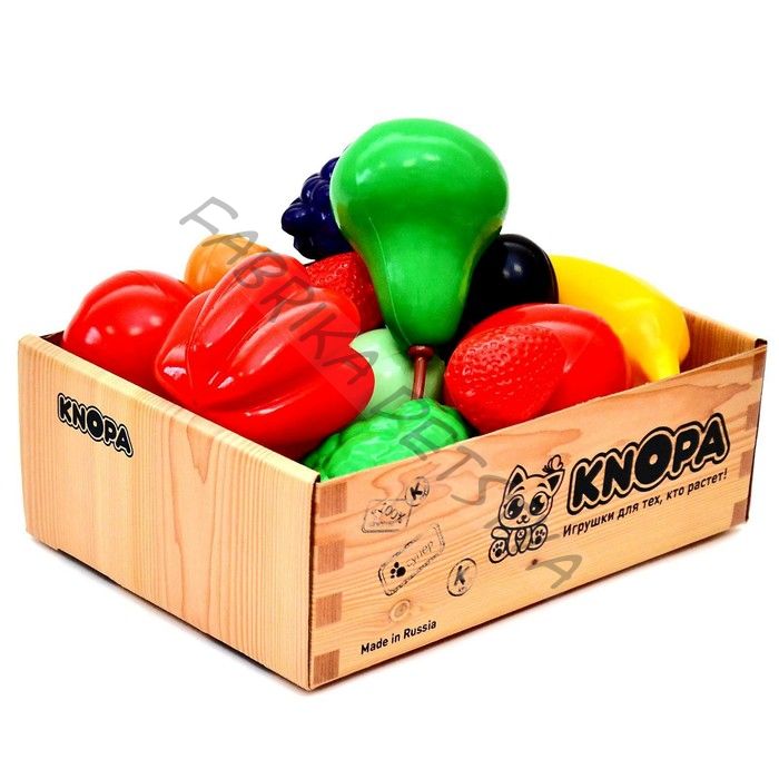 Игровой набор в большом ящике «Фрукты-овощи», 22 элемента