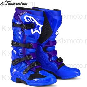 Мотоботы Alpinestars Tech 7 S25, синие с лиловым
