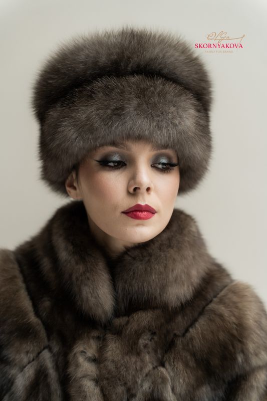 Кубанка из сильно седого баргузинского соболя