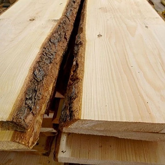 Необрезная доска из Сибирского кедра сухая строганная 45*200-500*3000 мм