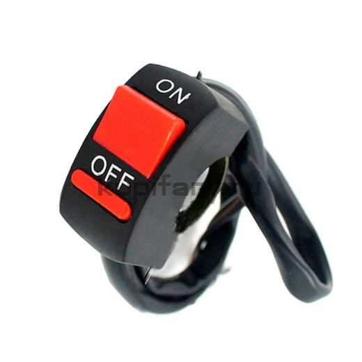 Кнопка на руль мотоцикла красная KM1807