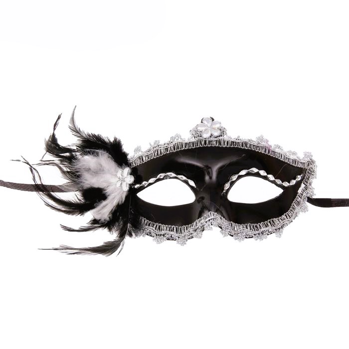 Карнавальная маска «Мгла», с перьями