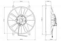 STR180 ОСЕВОЙ ВЕНТИЛЯТОР 11" ДЮЙМОВ 170 ВАТТ 12 ВОЛЬТ PULL / ВСАСЫВАЮЩИЙ