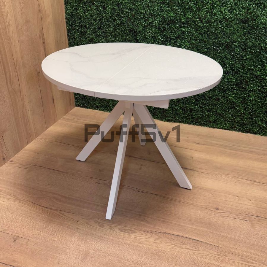 Стол "Хилтон" со стеклом (90см)