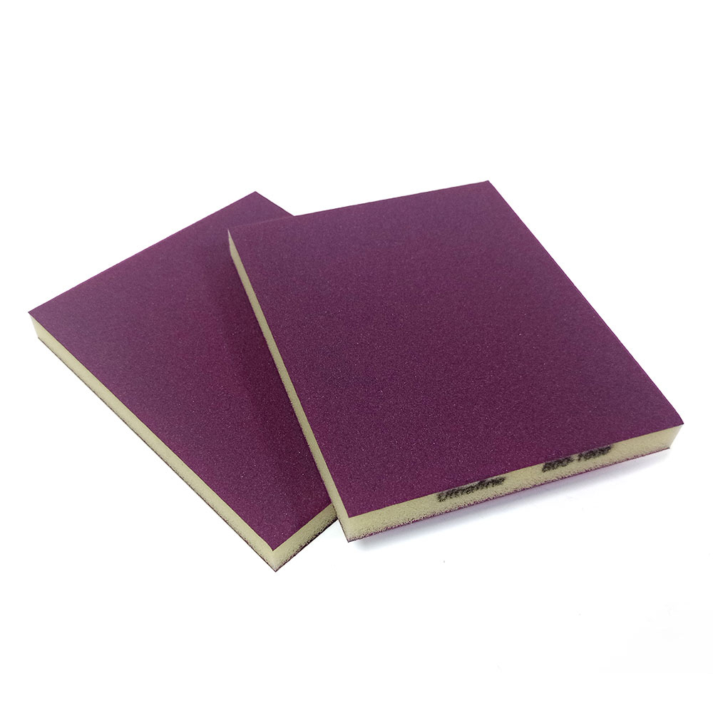 Sandwox Ultrafine Шлифовальная двусторонняя губка на пенополиуретановой основе, оксид алюминия, P800, Цвет: фиолетовый, в упаковке 10шт.