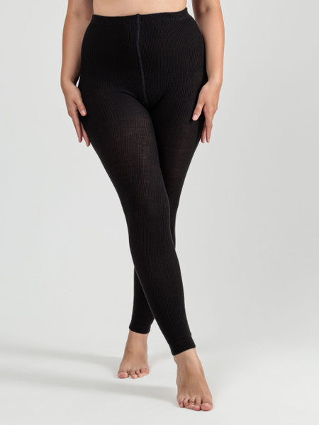 Рейтузы двойные из 100% монгольской шерсти [Черные]