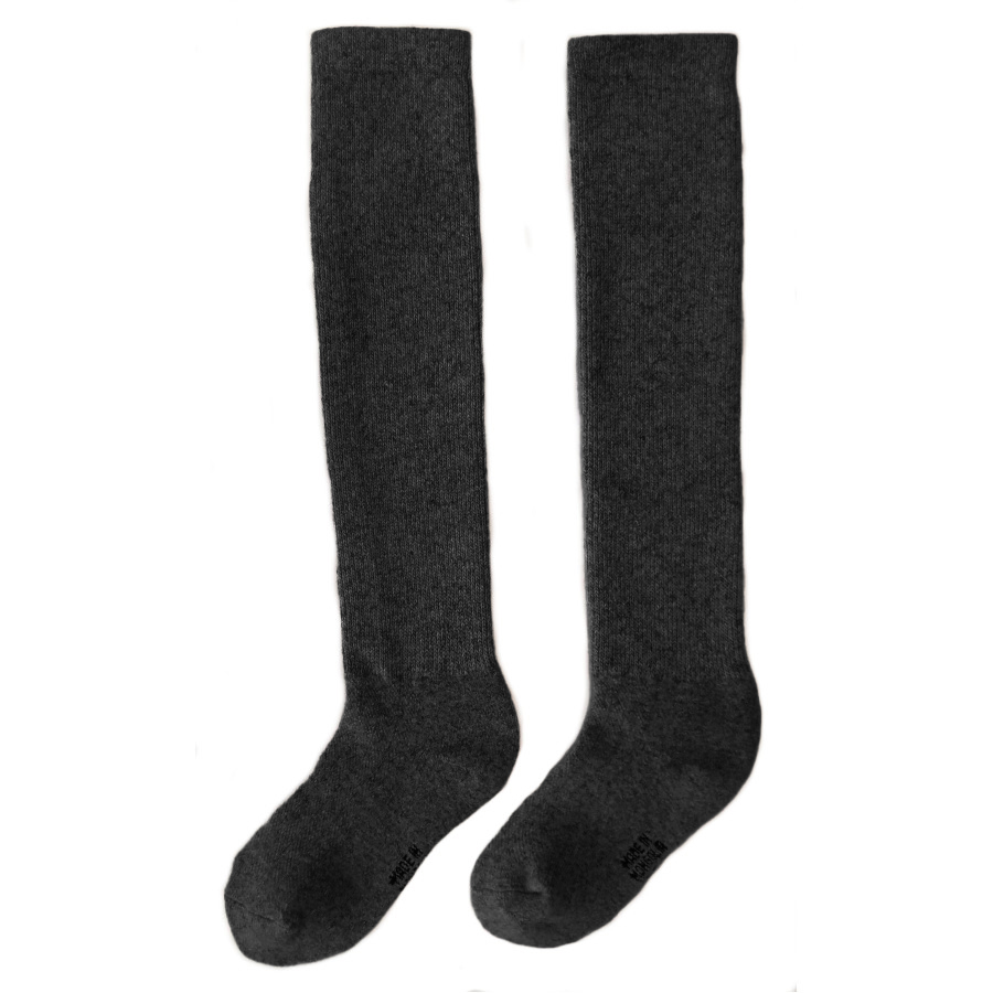 Гольфы из монгольской шерсти [Черный/Графит]