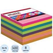 Блок самокл 76*76мм 400л ATTACHE Economy 8цв*50л неон