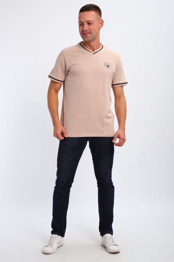 Футболка мужская 059 [бежевый]