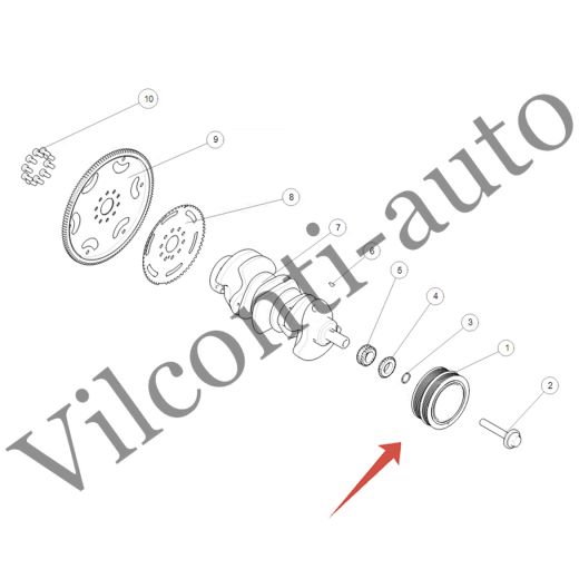 РЕМЕННОЙ ШКИВ КОЛЕНВАЛА TANK 500 1005300AEZ01 100% ОРИГИНАЛ