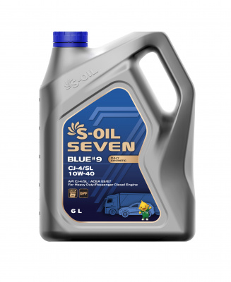 S-OIL 7 BLUE #9 CJ-4/SL 10W-40, 6л