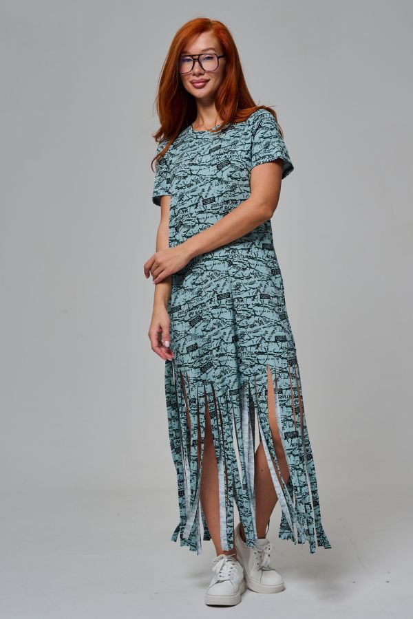 7480/1 Платье женское [буквы на ментоле]