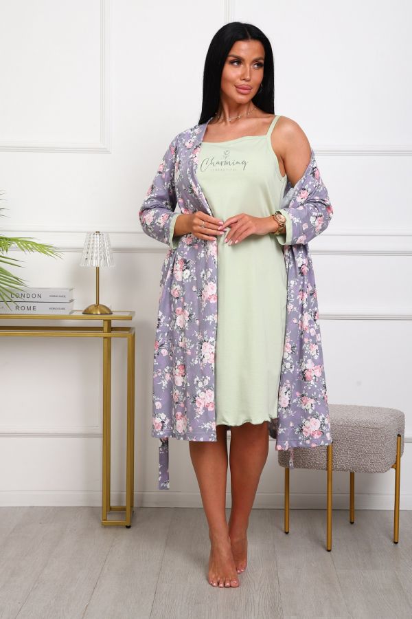 1089 Пеньюар с сорочкой [сиреневый]