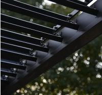 Пергола биоклиматическая Aquaviva Авангард, монтаж к стене (ручное управление ламелями)