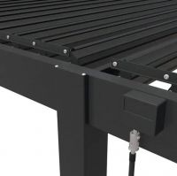 Пергола биоклиматическая Aquaviva Авангард, монтаж к стене (ручное управление ламелями)