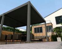 Пергола биоклиматическая Aquaviva Авангард, монтаж к стене (ручное управление ламелями)