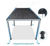 Пергола биоклиматическая Aquaviva Авангард, монтаж к стене (ручное управление ламелями)