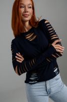 7476 Лонгслив женский [темно-синий]