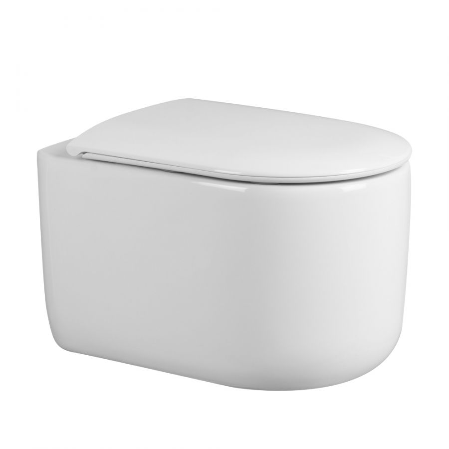 Унитаз ABBER Bequem AC1129 подвесной белый, безободковый, смыв торнадо