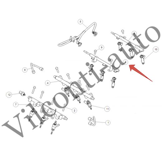 ТОПЛИВНАЯ РЕЙКА НИЗКОГО ДАВЛЕНИЯ ПРАВАЯ TANK 500 1100140XEZ01 100% ОРИГИНАЛ