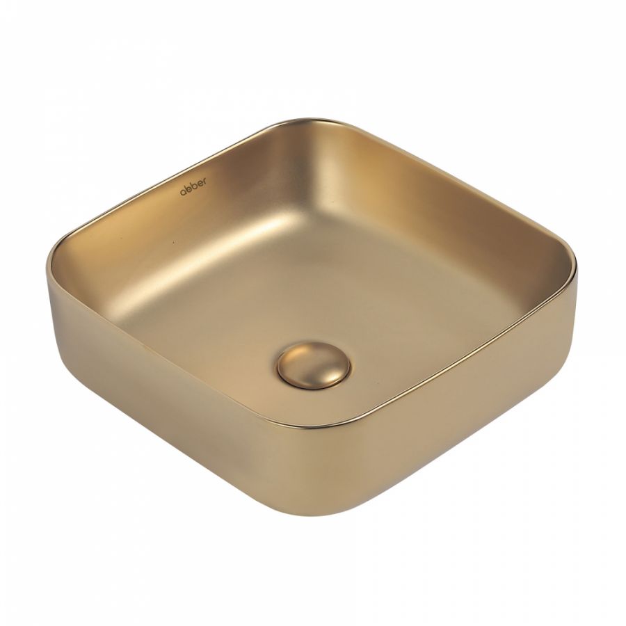 Раковина накладная ABBER Rechteck AC2211MMG Золото