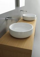 Накладная раковина Flaminia Bonola 50 Countertop Or Suitable For Pedestal Basin 50х50 схема 2