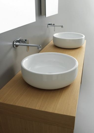 Накладная раковина Flaminia Bonola 50 Countertop Or Suitable For Pedestal Basin 50х50 схема 2