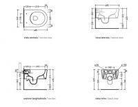 Подвесной унитаз Flaminia Mini Link Goclean Wall Hung WC схема 2