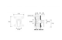 Смеситель однорычажный Flaminia X1 для ванны и душа X12560ACC схема 2