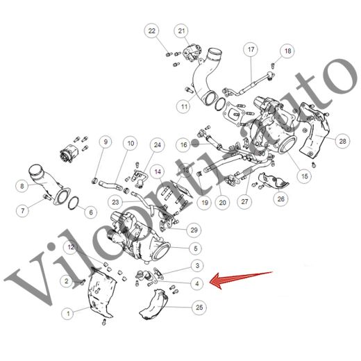 ТРУБКА СЛИВА МАСЛА ИЗ ТУРБИНЫ ЛЕВАЯ TANK 500 1118360XEZ01 100% ОРИГИНАЛ