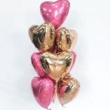 СЕРДЦЕ 10 ШТ (18"/46СМ) С ГЕЛИЕМ