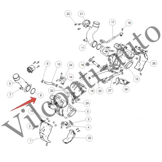 УПЛОТНИТЕЛЬНОЕ КОЛЬЦО ТУРБИНЫ TANK 500 1118017XEZ01 100% ОРИГИНАЛ