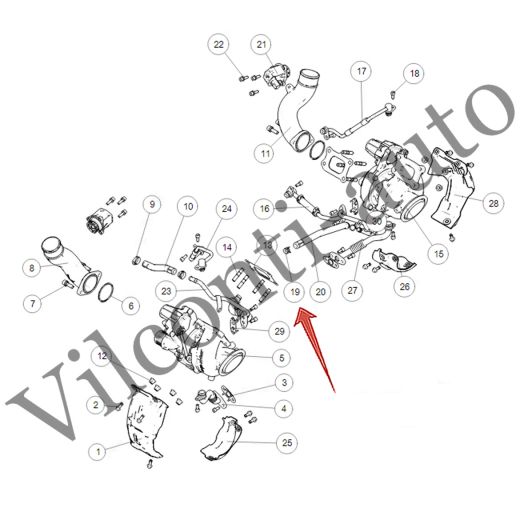 ХОМУТ ШЛАНГА ТУРБИНЫ TANK 500 Q673B135FDE 100% ОРИГИНАЛ