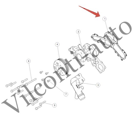 ПРОКЛАДКА ПОМПЫ ВОДЯНОГО НАСОСА TANK 500 1307015XEZ01 100% ОРИГИНАЛ