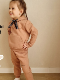 105/4 Брюки +кофта с капюшоном, св. коричневый